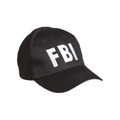 Čiapka baseball s nápisom 'FBI' ČIERNA