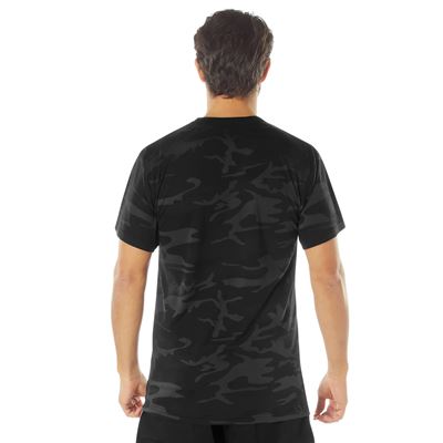 Tričko predĺžené funkčné Dry Moisture Wicking MIDNIGHT BLACK CAMO