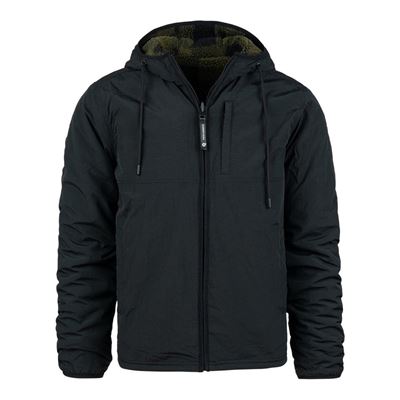 Bunda obojstranná SHERPA SOFTSHELL ČIERNO/ZELENÁ