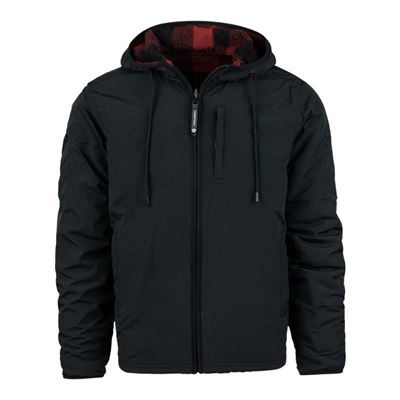 Bunda obojstranná SHERPA SOFTSHELL ČIERNO/ČERVENÁ