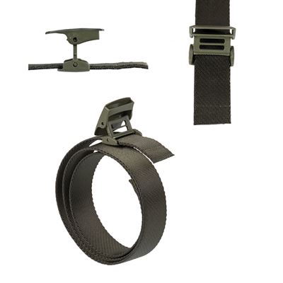 Rýchlo elastický opasok na nohavice s plastovou prackou YKK® ZELENÝ