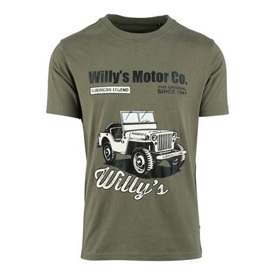 Tričko JEEP Willy's 1941 Legend ZELENÉ