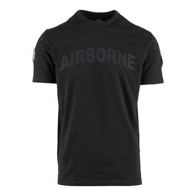 Tričko AIRBORNE s nášivkou 101. divízie na rukáve ČIERNE FOSTEX 133670-B 2