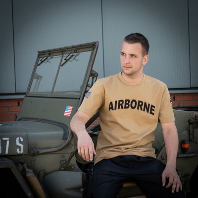 Tričko AIRBORNE s nášivkou 101. divízie na rukáve SAND FOSTEX 133670-P 4