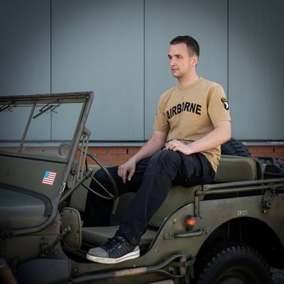 Tričko AIRBORNE s nášivkou 101. divízie na rukáve SAND FOSTEX 133670-P 3