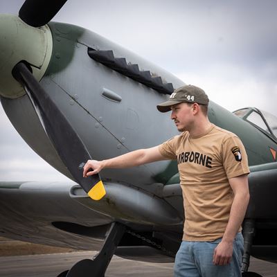 Tričko AIRBORNE s nášivkou 101. divízie na rukáve SAND FOSTEX 133670-P 7