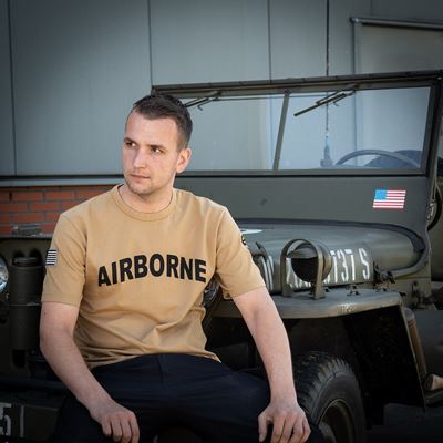 Tričko AIRBORNE s nášivkou 101. divízie na rukáve SAND FOSTEX 133670-P 6