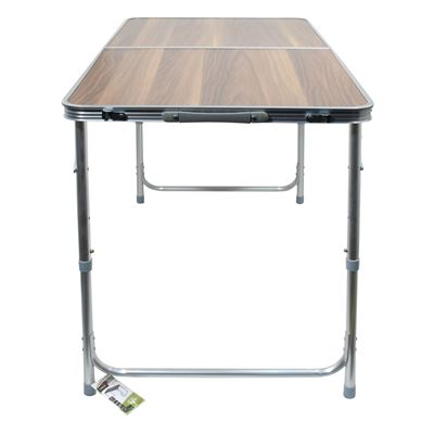 Stôl skladací kempingový - doska umakart imitácia dreva
