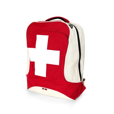 Batoh TURIST urban Swiss s krížom RED