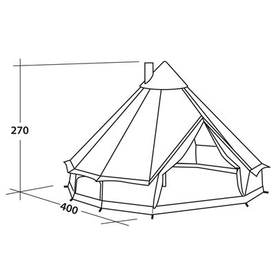 Stan pre 6 osob KLONDIKE Hydrotex Polycotton
