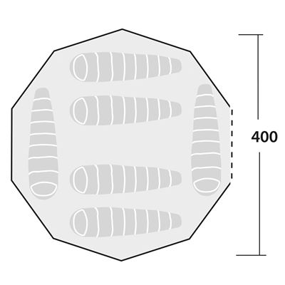 Stan pre 6 osob KLONDIKE Hydrotex Polycotton