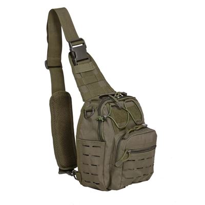 Batoh LC-B55 LASER MOLLE malý přes jedno rameno ZELENÝ