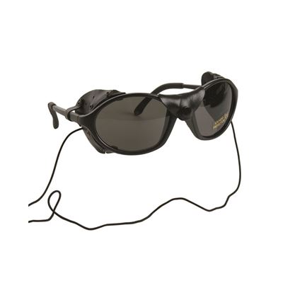 Slnečné okuliare s koženou ochranou proti vetru ČIERNE