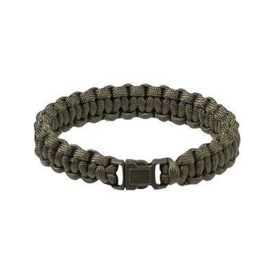 Náramok pletený PARACORD 15mm ZELENÝ