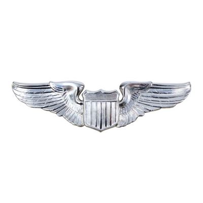 Odznak U.S.A.F. PILOT WING STRIEBORNÝ MATNÝ