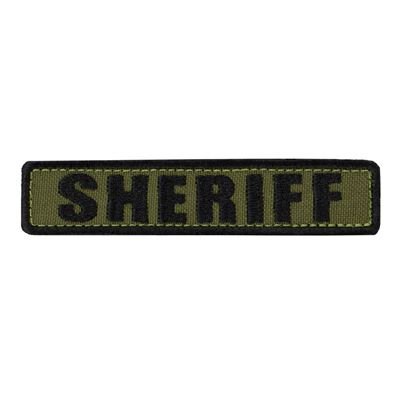 Nášivka SHERIFF 12,7 x 2,5 cm ČIERNA