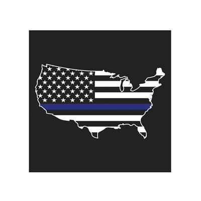 Tričko THIN BLUE LINE USA mapa ČIERNE ROTHCO 1851 2