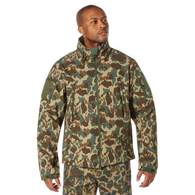 Bunda TACTICAL s kapucňou softshell FRED BEAR CAMO