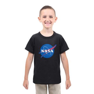 Tričko detské so znakom NASA ČIERNE