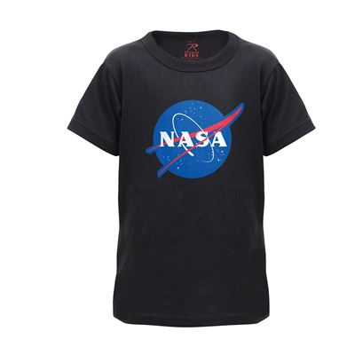 Tričko detské so znakom NASA ČIERNE