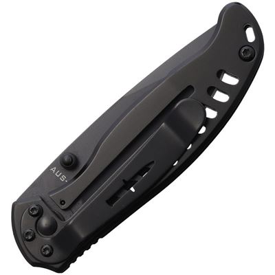 Nôž zatvárací 19430 s hladkým ostrím ČIERNY