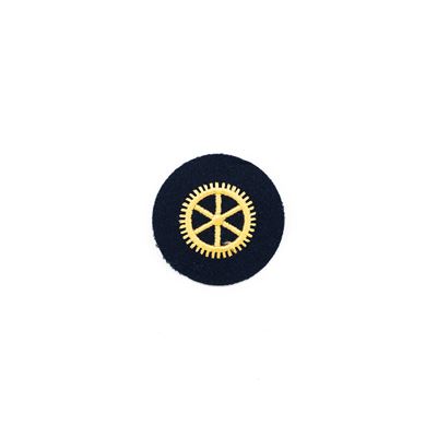 Nášivka námorných jednotiek NVA kruh s ozubeným kolesom MODRÁ