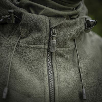 Fleecová bunda s kapucňou Windblock DIVISION Gen.II ZELENÁ M-TAC 20413062 20