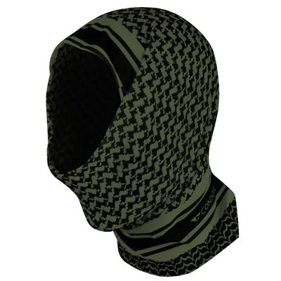Šatka MULTI-WRAP multifunkčná SKULL ČIERNO-ZELENÝ