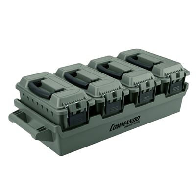 Set 4 ks plastových debien AMMO BOX ZELENÝ