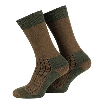 Vonkajšie ponožky MERINO BROWN GREEN