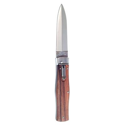 Nôž vyhadzovací s drevenou črienkou