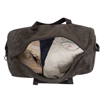 Taška WAXED DUFFLE BAG cez rameno 24" BROWN ROTHCO 2417BR 4