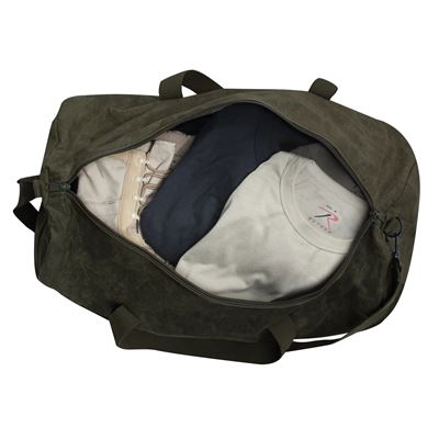 Taška WAXED DUFFLE BAG cez rameno 24" ZELENÁ ROTHCO 2417OD 4