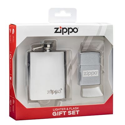 Zapaľovač a ploskačka 3oz ZIPPO darčekové balenie