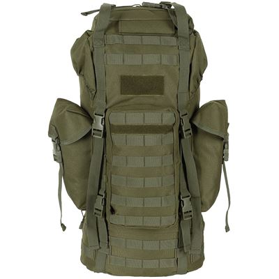 Ruksak bojový MOLLE 65 l polstrovaný + ALU výstuha ZELENÝ MFH 30250B 2