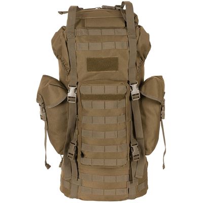 Ruksak bojový MOLLE 65 l polstrovaný + ALU výstuha COYOTE MFH 30250R 2