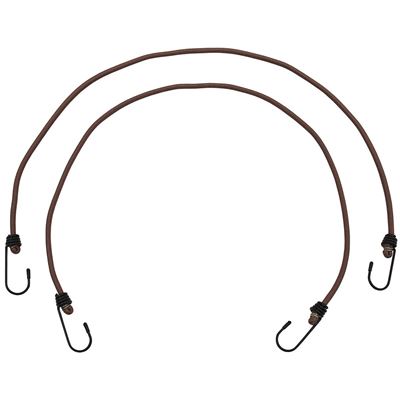 Elastická šnúra s kovovými háčikmi, priemer 6 mm / dĺžka 75 cm COYOTE