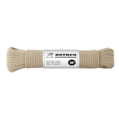 Šnúra PARACORD polyester 550LB 15m 4mm PIESKOVA