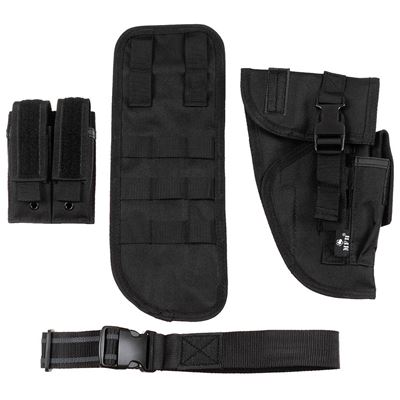 Puzdro na zbraň Tactical pravé stehenné ČIERNE