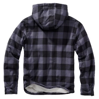 Bunda Lumber Jacket Hooded ČIERNO/SIVÁ