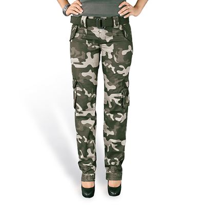 Nohavice dámske PREMIUM SLIMMY BLACK CAMO