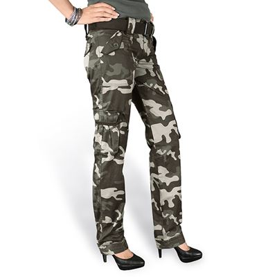 Nohavice dámske PREMIUM SLIMMY BLACK CAMO