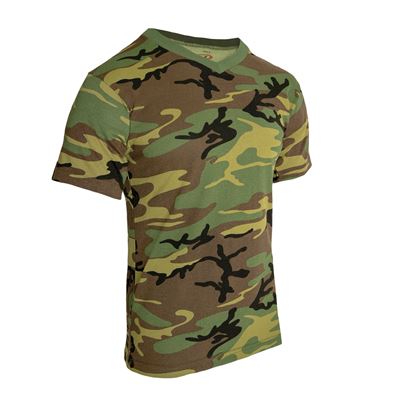 Tričko V-NECK krátky rukáv WOODLAND