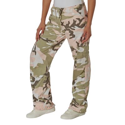 Nohavice dámske VINTAGE PINK CAMO