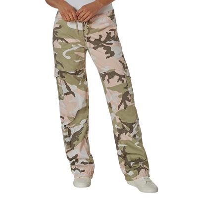 Nohavice dámske VINTAGE PINK CAMO