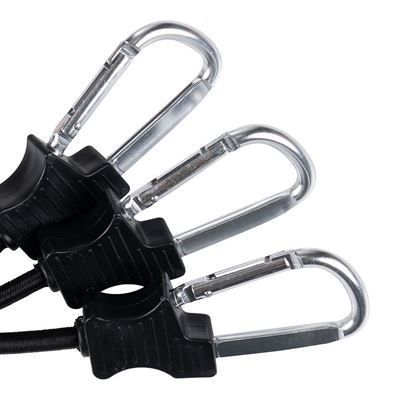 Gumička 90 cm s karabínami, 2 kusy, ČIERNA FOSCO 419202-BLK 2
