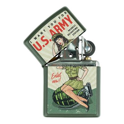 Zapaľovač ZIPPO U.S. ARMY Enlist Pin Up benzínový ZIPPO 421380 4