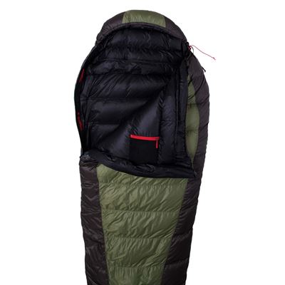 Spacák páperový VIKING 600 ZELENO-ČIERNY veľ.170cm ĽAVÝ