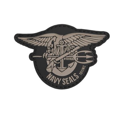 Nášivka 3D PVC NAVY SEALS GREY