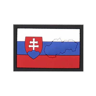 Nášivka velcro 3D plastová SLOVENSKO s obrysom zeme